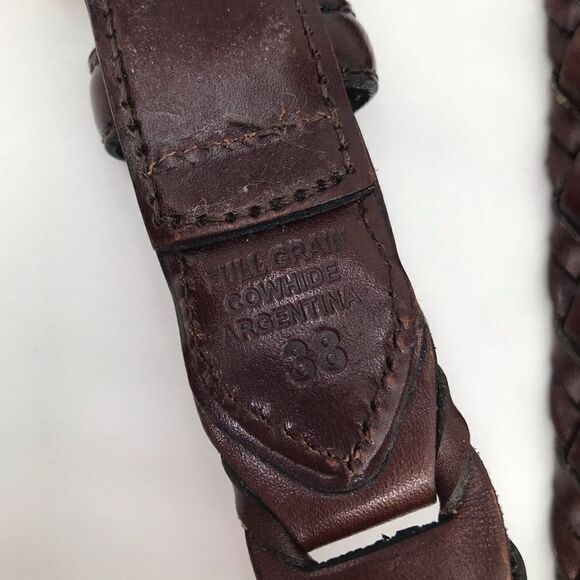 Argentinian Full Grain Cowhide Leather Loop Chain Belt - Picture 12 of 13